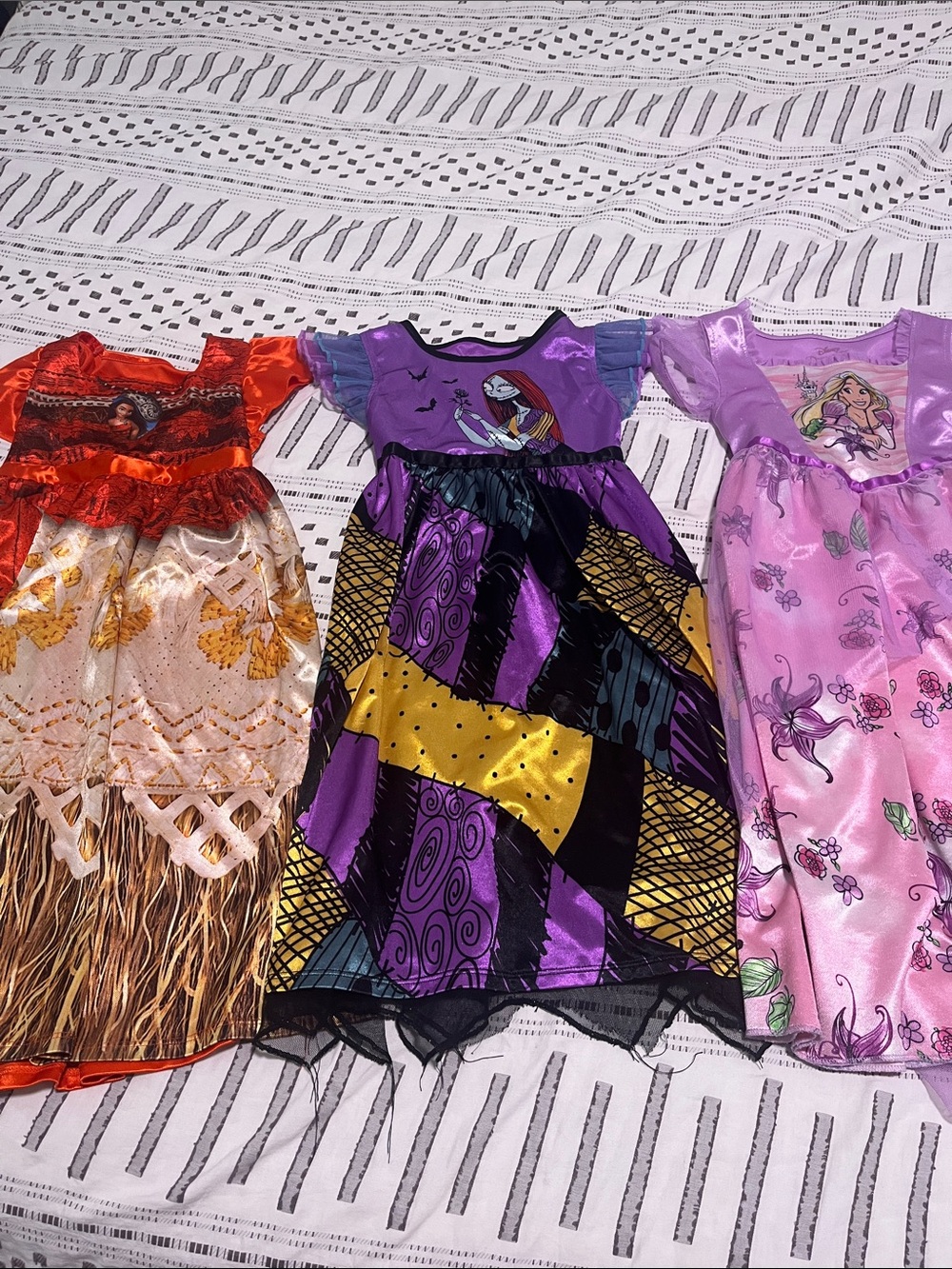 Moana, Sally, Rapunzel nightgown bundle